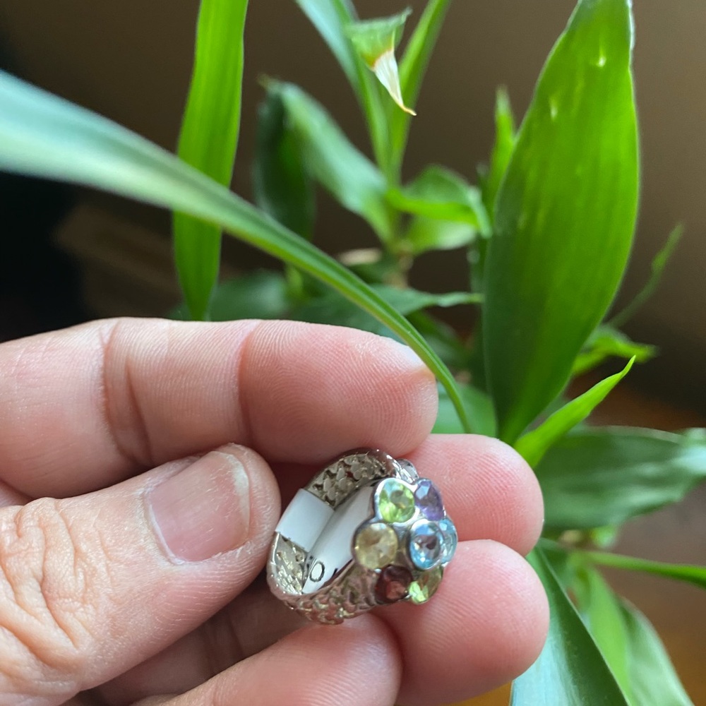 Sterling Silver Multi Gemstone Ring - image 4